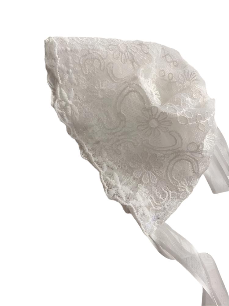 Baptism Girls hat in ivory lace