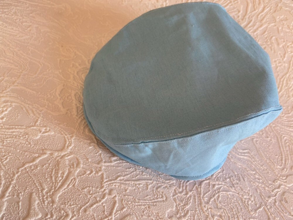 Blue Cotton Newsboy Flat Cap Hat
