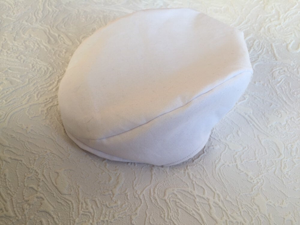 Christening hat white newsboy hat - white baby flat cap - newsboy cap for baby - White Baptism hat - Wedding Ring Bearer - made to order