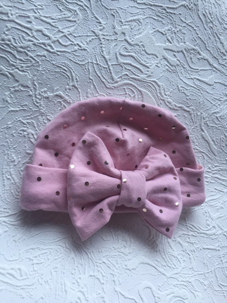 Newborn hospital hat, baby girl hat, newborn baby, newborn girl hat, hospital hat, newborn hat, baby shower gift, baby bow hat,