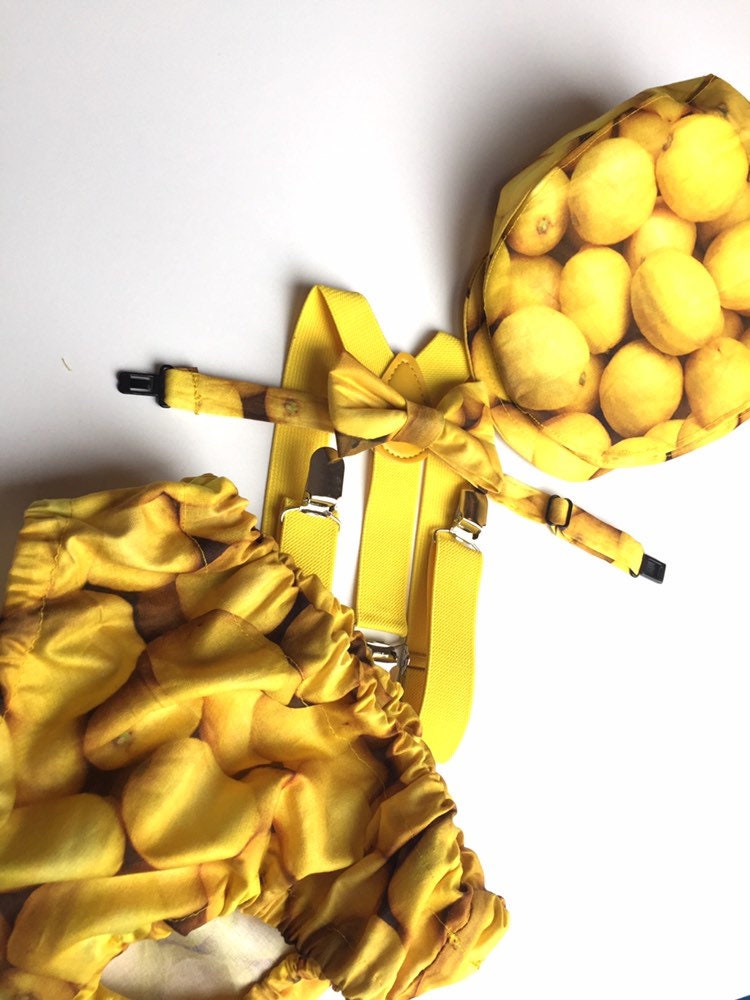 Lemon Fresh, Lemonade, Baby, Boy, Infant, Toddler, Newborn, Cake smash, lemon cake smash, Outfit, Four Piece, Flat cap