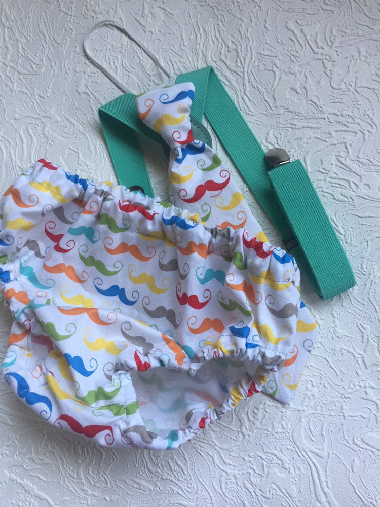 Mr Onederful Cake Smash Boy Outfit, Black Diaper Cover, Bow tie and Suspender, 1st Birthday Boy, Bowtie baby outfit, Bowtie birthday outfit