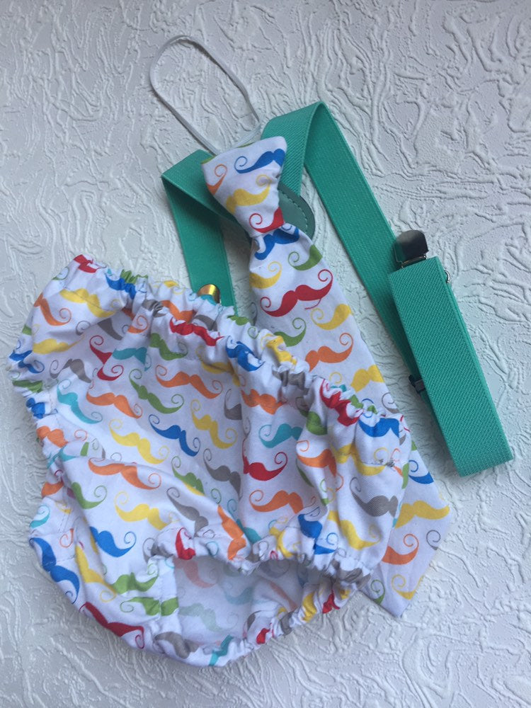 Mr Onederful Cake Smash Boy Outfit, Black Diaper Cover, Bow tie and Suspender, 1st Birthday Boy, Bowtie baby outfit, Bowtie birthday outfit