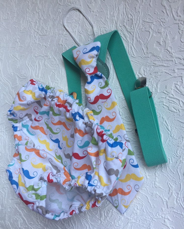 Mr Onederful Cake Smash Boy Outfit, Black Diaper Cover, Bow tie and Suspender, 1st Birthday Boy, Bowtie baby outfit, Bowtie birthday outfit