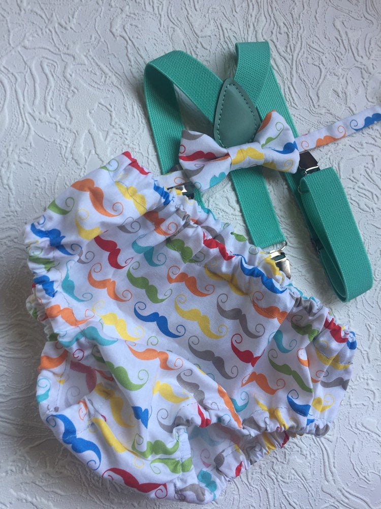 Mr Onederful Cake Smash Boy Outfit, Black Diaper Cover, Bow tie and Suspender, 1st Birthday Boy, Bowtie baby outfit, Bowtie birthday outfit