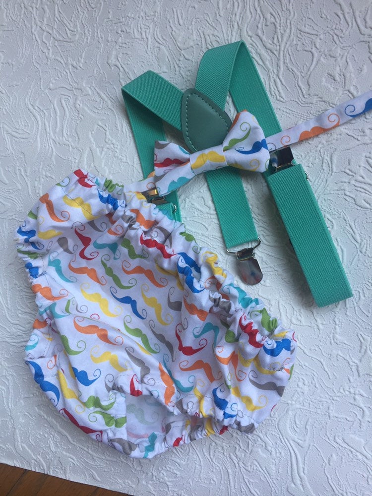Mr Onederful Cake Smash Boy Outfit, Black Diaper Cover, Bow tie and Suspender, 1st Birthday Boy, Bowtie baby outfit, Bowtie birthday outfit