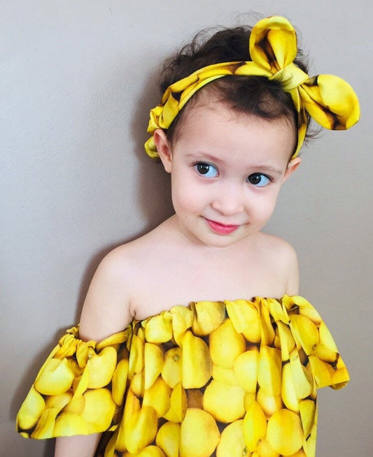 Lemonade off shoulder top, girls lemon crop top, toddler summer crop top, coming home outfits, lemonade birthday, baby outfits, off shoulder