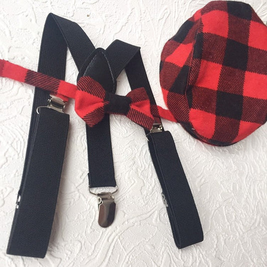 Cake Smash Outfit Boy Girl Buffalo Plaid Set or Buy the Piece Diaper Cover Bow Tie Suspenders Boys First 1st Birthday Lumberjack Photoshoot