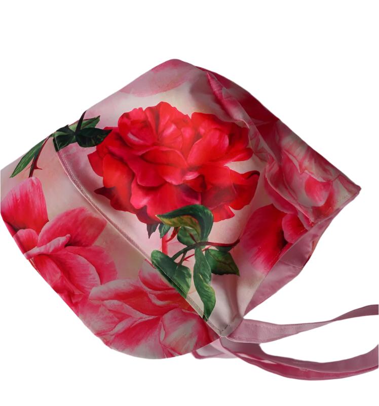 watercolour flower satin bonnet