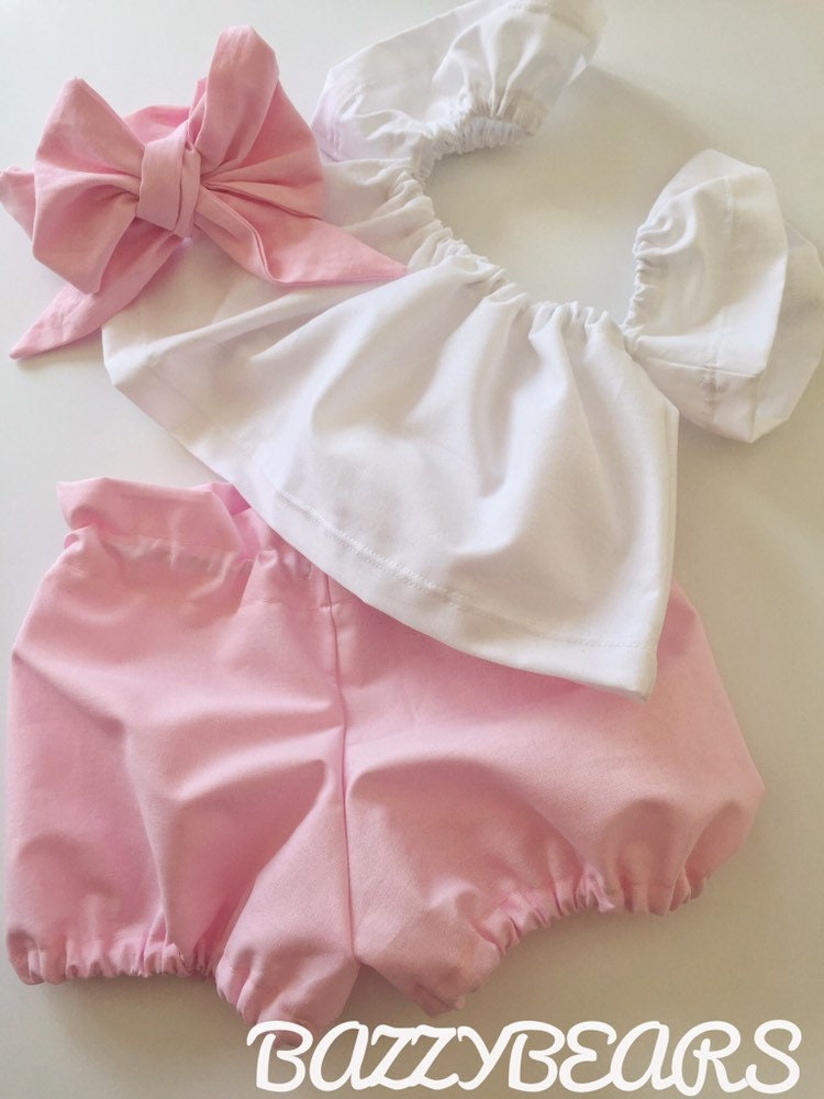 Baby girl set, pink pastel outfit, silk satin, Toddler sets, Baby girl, Shorts and Crop Top, 1st Birthday outfit, Girl clothes, off shoulder