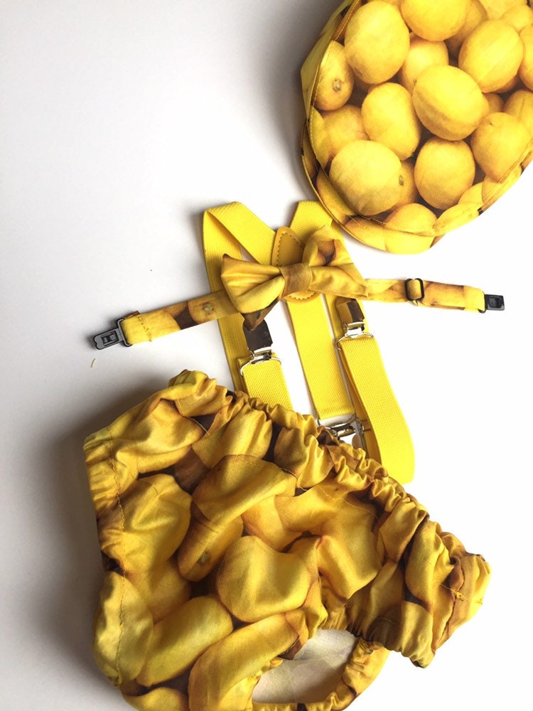 Lemon Fresh, Lemonade, Baby, Boy, Infant, Toddler, Newborn, Cake smash, lemon cake smash, Outfit, Four Piece, Flat cap