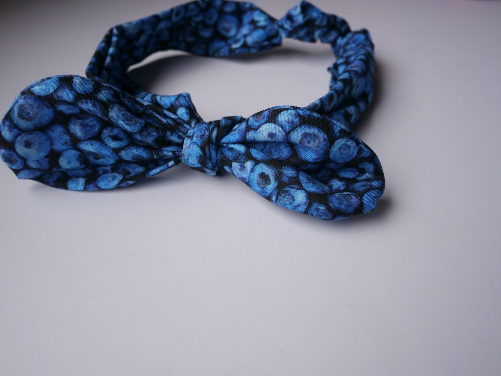 Baby Girl Headwrap, Baby Knot Headband, Knotted Headband, Toddler Headwrap, Top Knot Headband, Baby Top Knot, Blueberry Headwrap