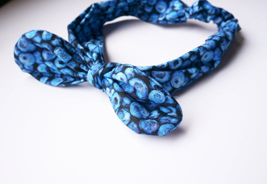 Baby Girl Headwrap, Baby Knot Headband, Knotted Headband, Toddler Headwrap, Top Knot Headband, Baby Top Knot, Blueberry Headwrap