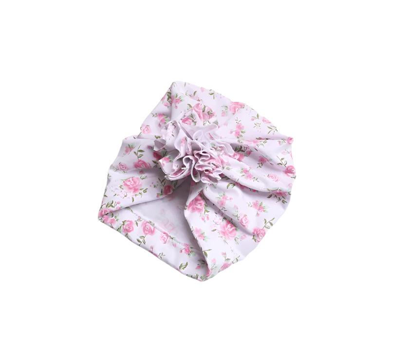 Pink Roses newborn hospital hat