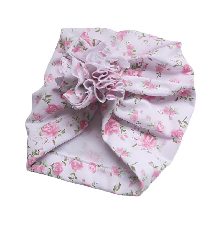 Pink Roses newborn hospital hat