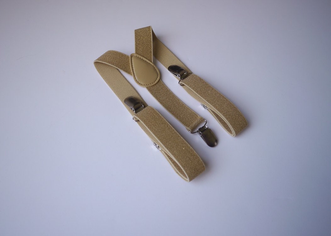 Soft Gold, soft gold suspenders, soft gold bowtie, light gold bowtie, light gold suspenders, gold glitter suspenders, champagne wedding