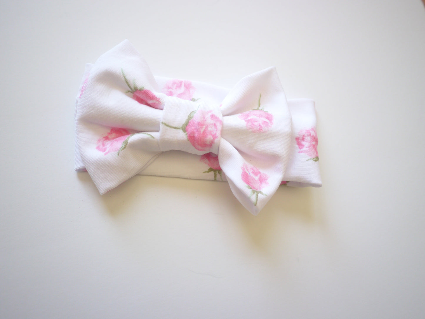 Vintage Rose Bow, Headband Bows, Baby Girl Bows, Toddler Bows, Infant Bows
