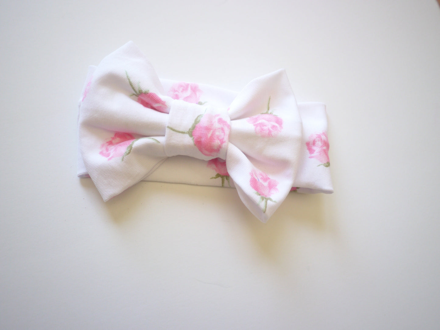 Vintage Rose Bow, Headband Bows, Baby Girl Bows, Toddler Bows, Infant Bows