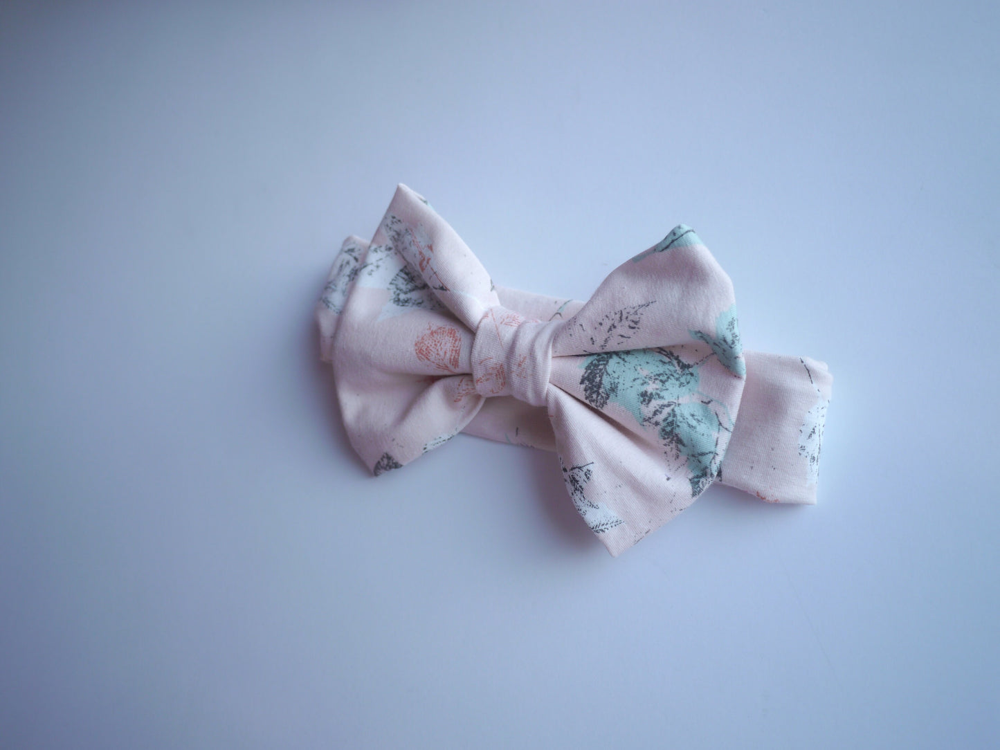 Blush Linen: baby bow, blush linen bow, pink linen bow, pink infant bow, blush headband, rose pink cotton headband