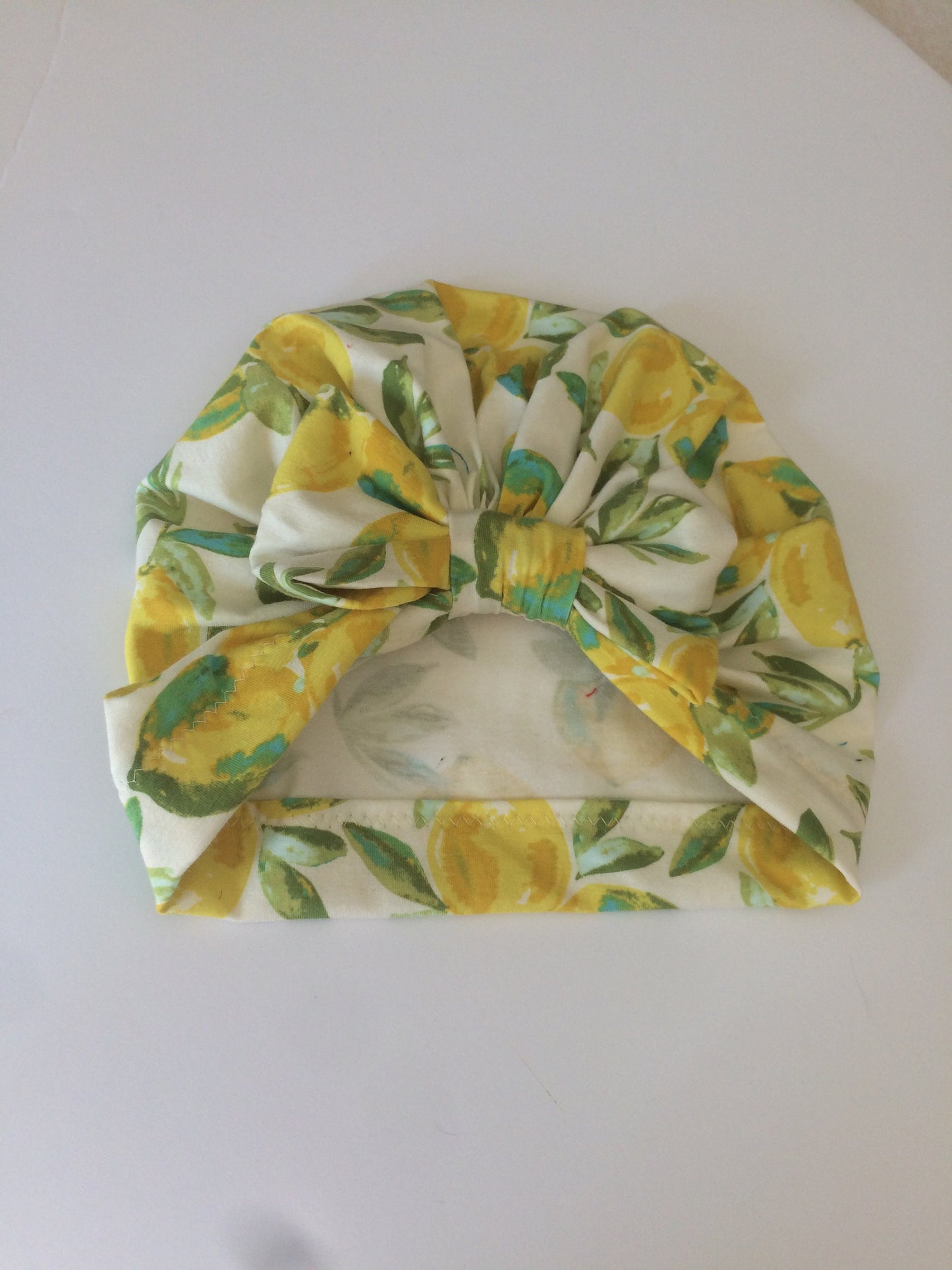 Lemon Top Knot Turban, Yellow Melon Baby Hat, Toddler Summer Outfit, Adult Headwrap, Newborn Hospital outfit