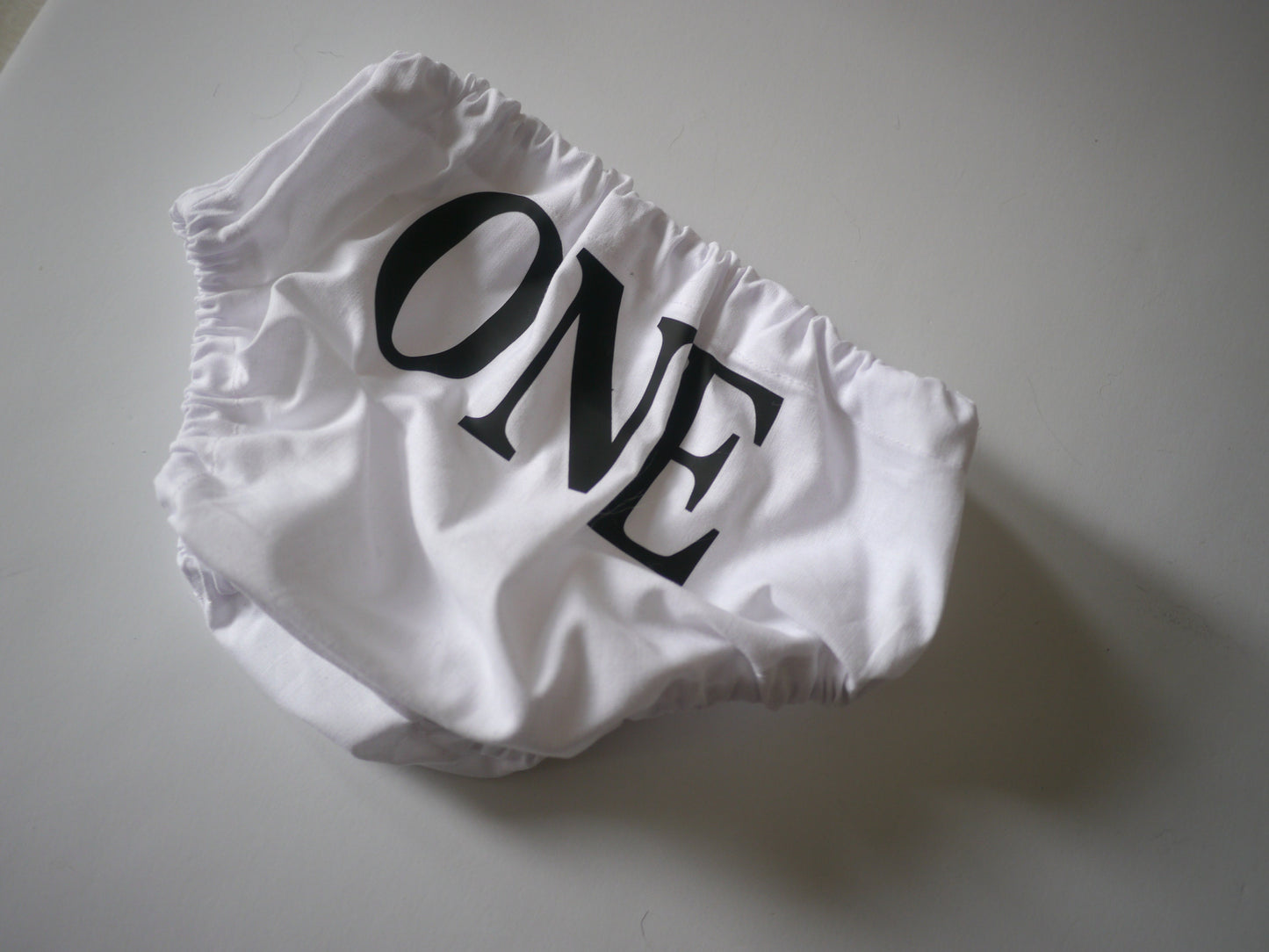 First Birthday "One" Diaper Cover black and white - Smash Cake Outfit - 1st Birthday - Baby Bloomer - Baby boy