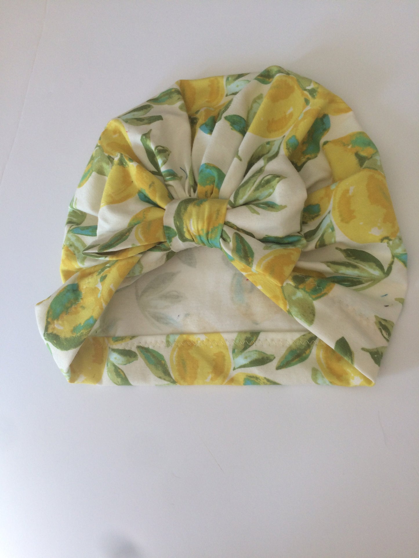 Lemon Top Knot Turban, Yellow Melon Baby Hat, Toddler Summer Outfit, Adult Headwrap, Newborn Hospital outfit