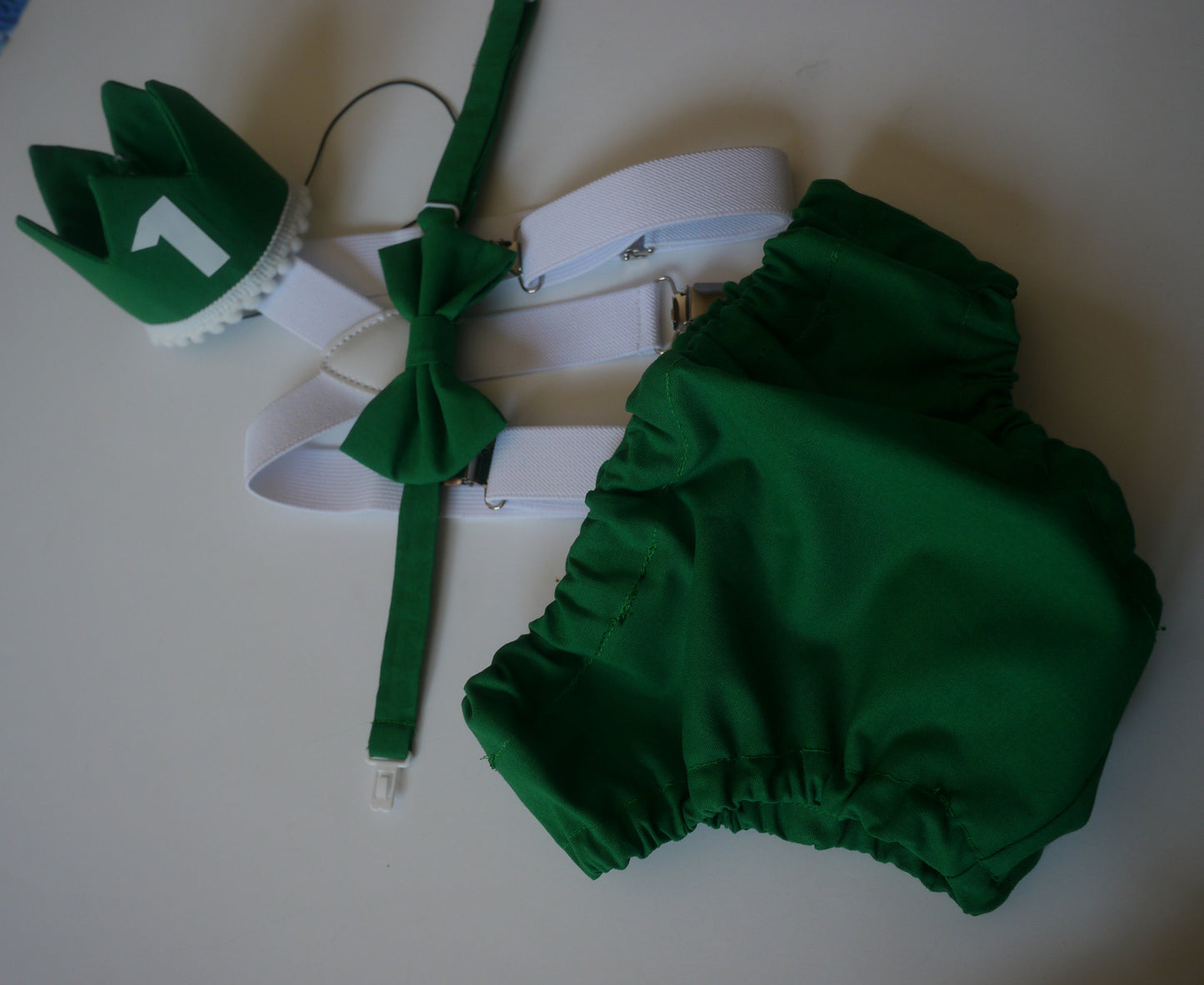 Baby Boy Green Cake Smash Outfit -- Baby Boy First Birthday Outfit Green