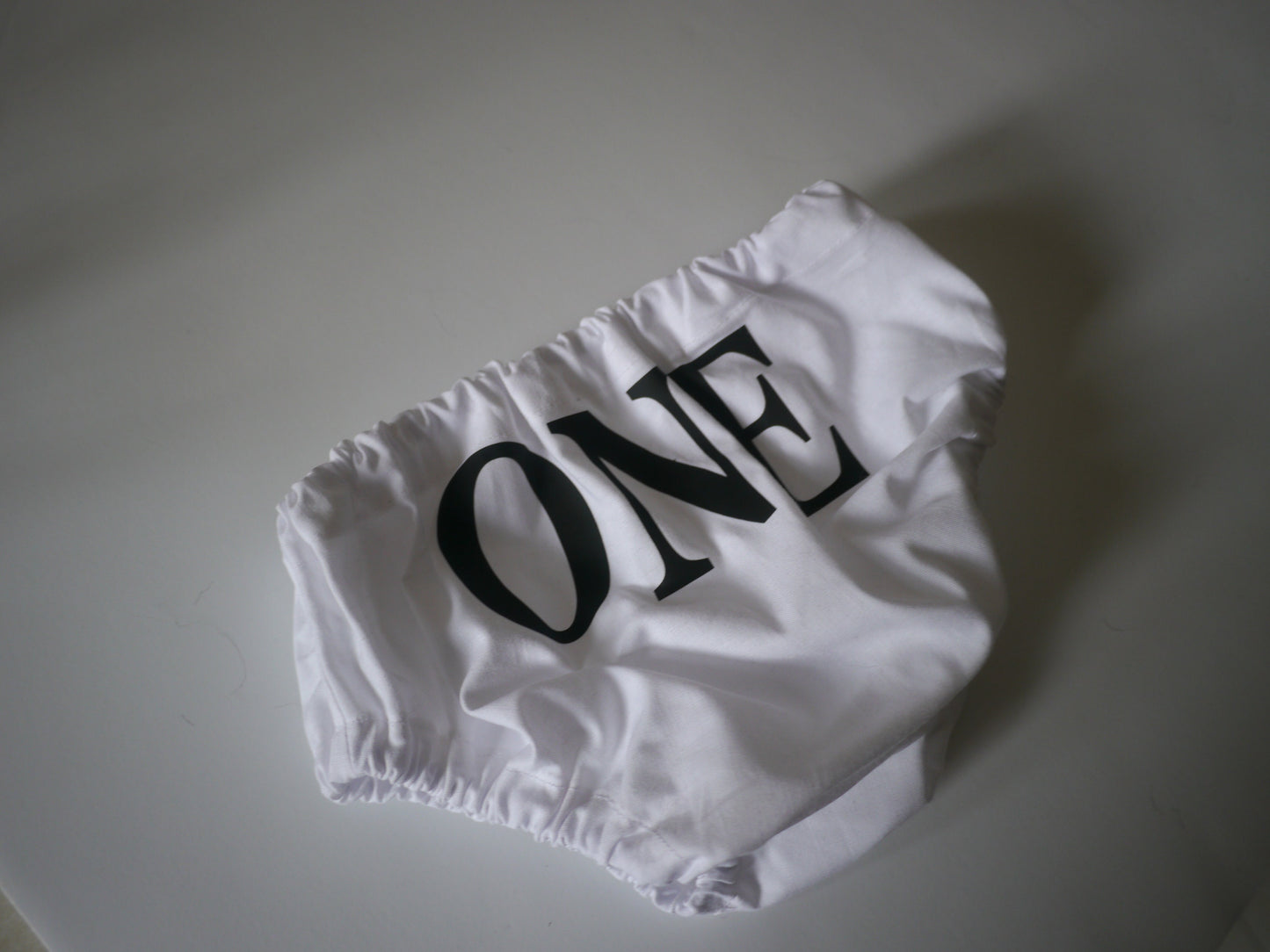 First Birthday "One" Diaper Cover black and white - Smash Cake Outfit - 1st Birthday - Baby Bloomer - Baby boy