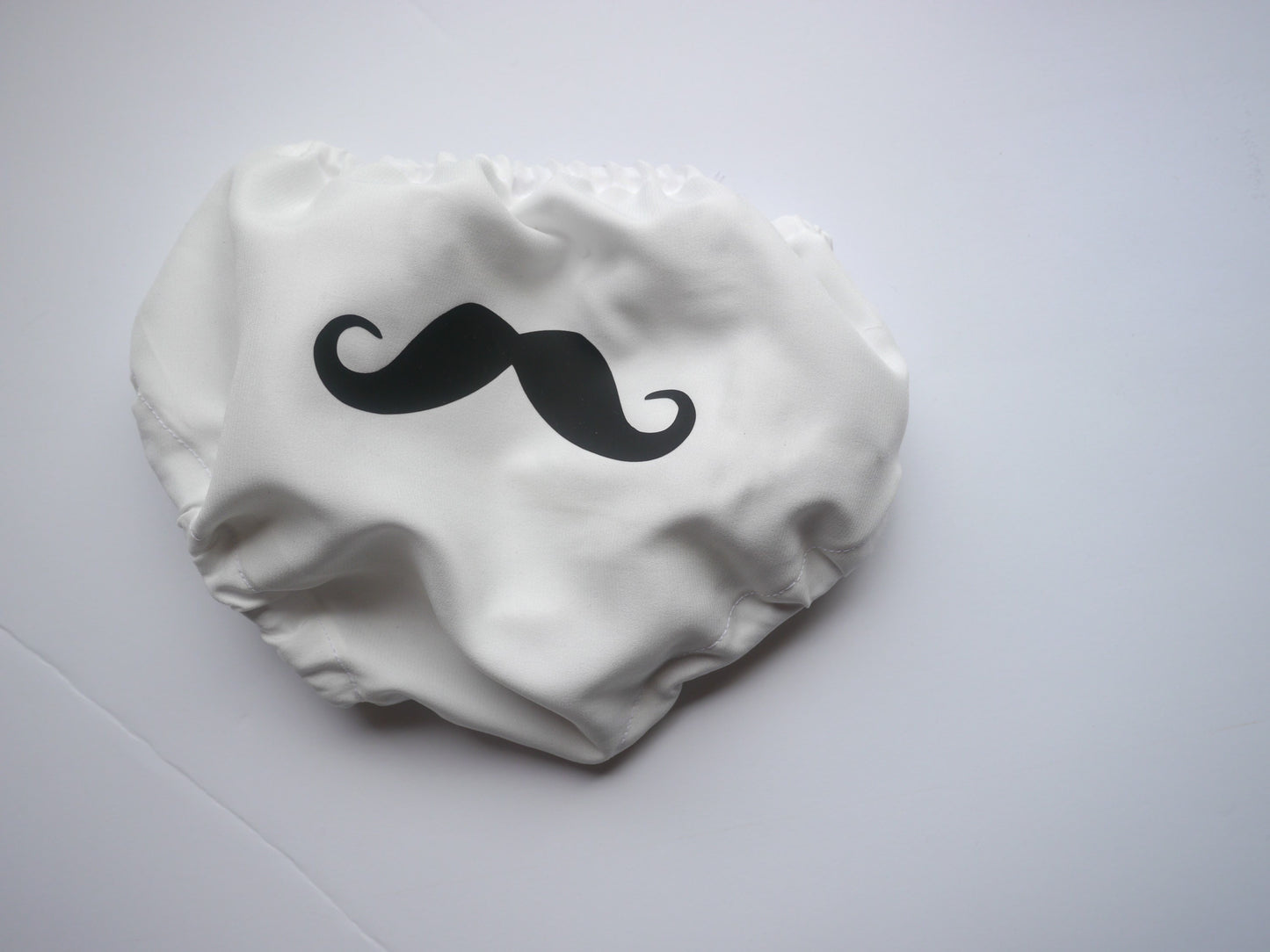 Black & White Moustache 1 Piece Cake Smash Bloomer - First Birthday Mr Onederful Cake Smash Boy Bloomer, moustache Diaper Cover, little man