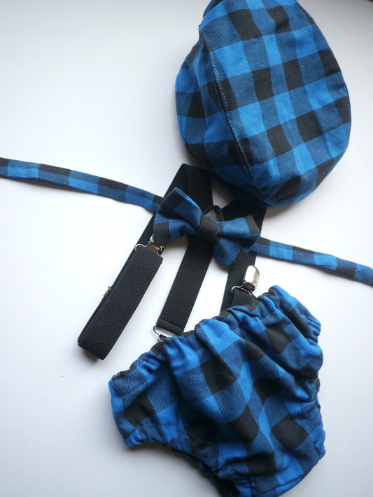 Lumberjack Diaper Cover, Buffalo Plaid First Birthday Outfit, Wild One Cake Smash, First Birthday Boy