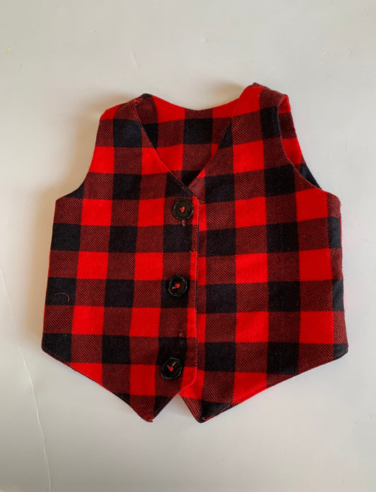 Buffalo plaid vest // kids vest // toddler vest // plaid vest // flannel vest // kids vest // flannel kids vest // boys plaid vest