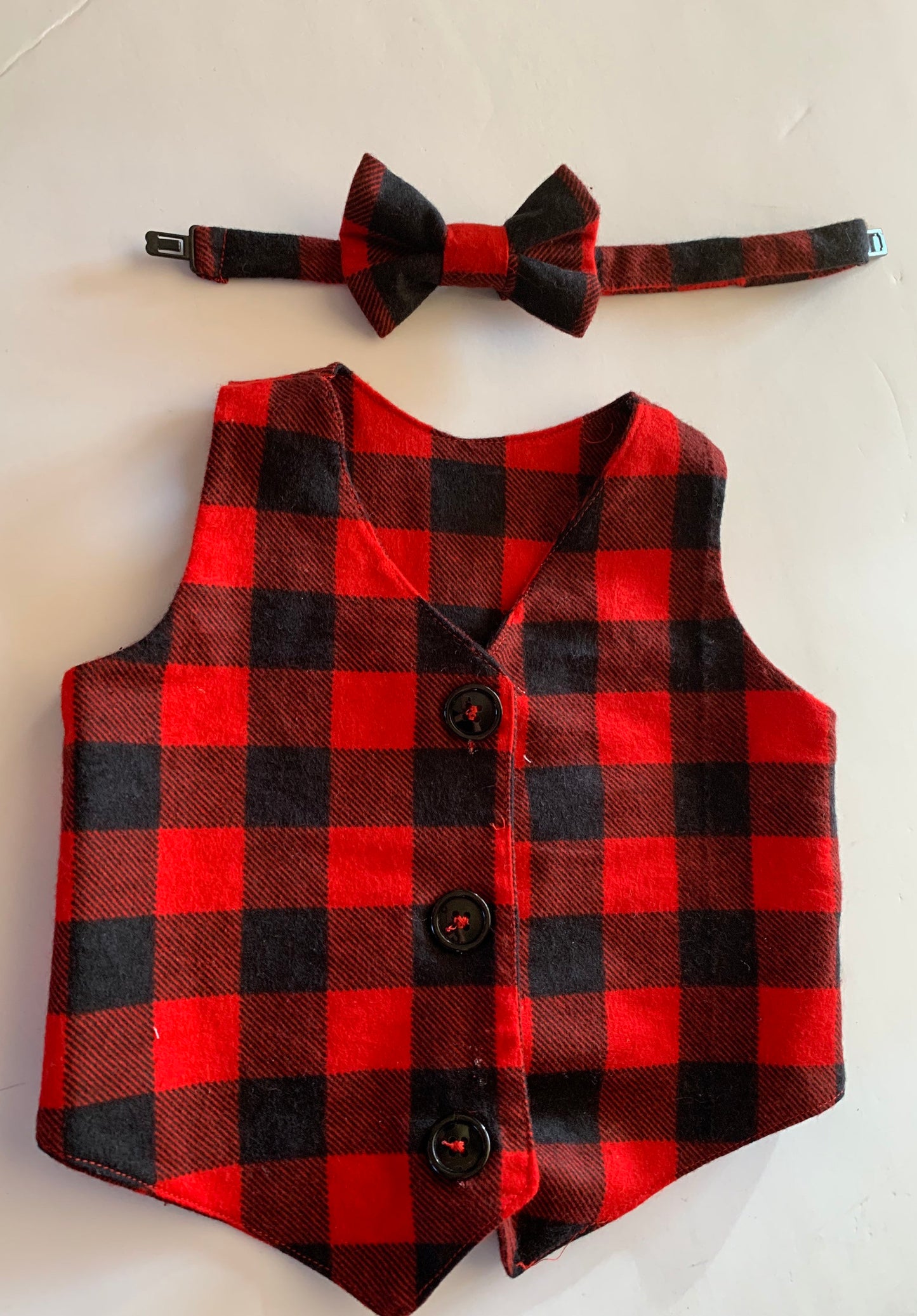 Boys red vest and bow tie Toddler boy vest Baby boy bow tie Infant vest boy Christmas outfit Page boy outfit Boy vest Toddler vest and tie