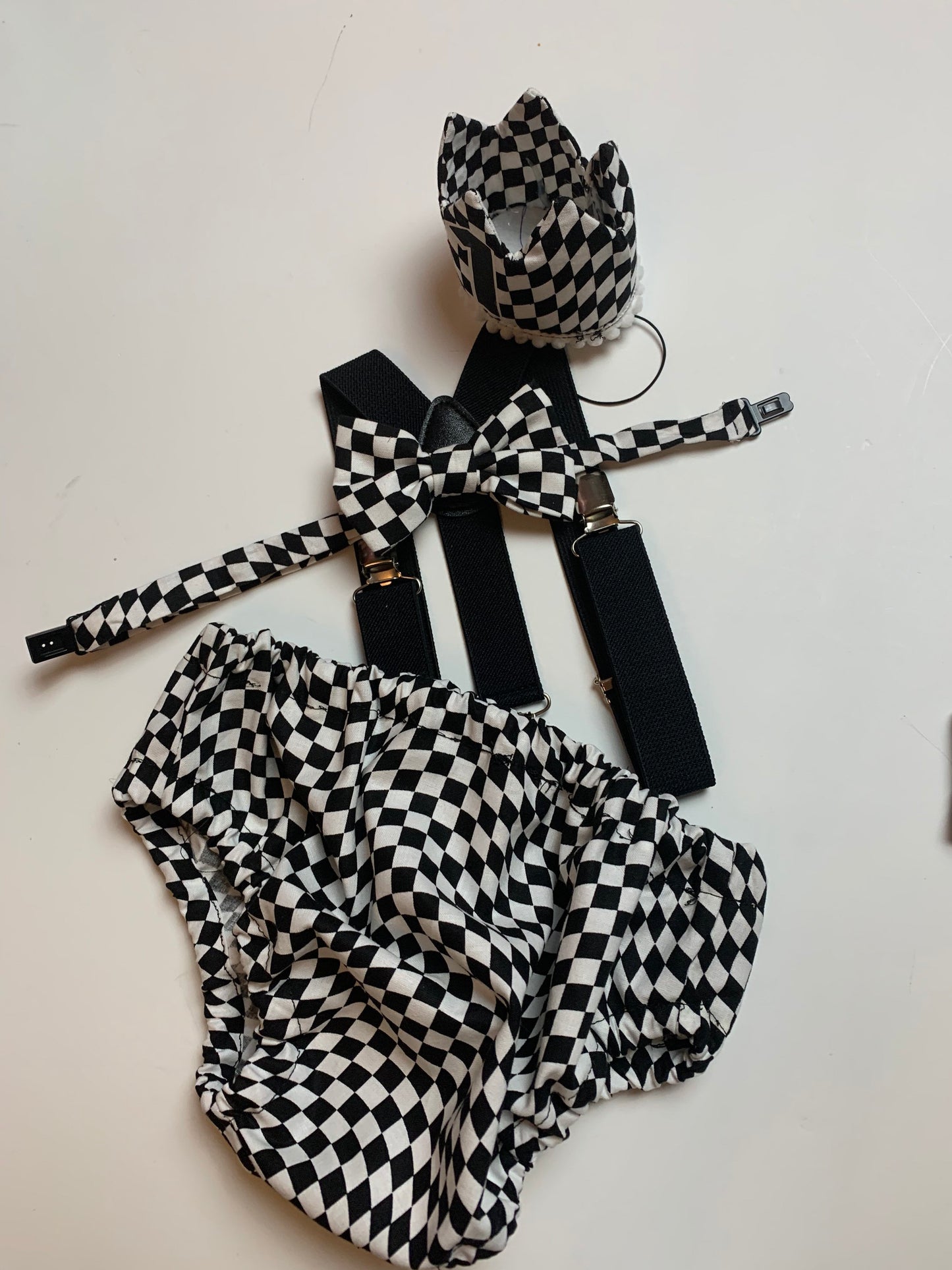 First Birthday Cake Smash Outfit Racing car Red Black yellow Car flames Diaper Cover bow Tie for Baby Boy racing cake smash