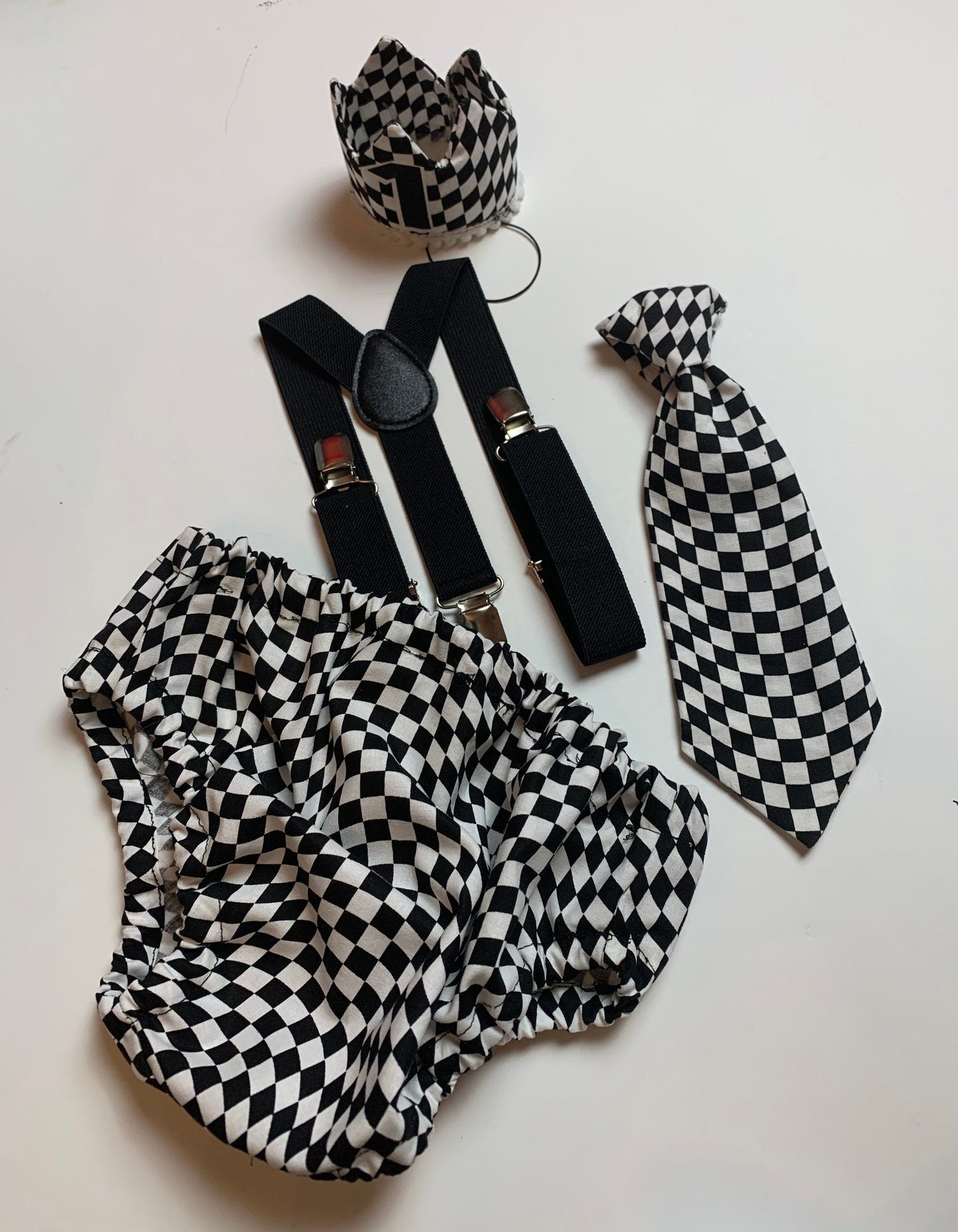 First Birthday Cake Smash Outfit Racing car Red Black yellow Car flames Diaper Cover neck Tie for Baby Boy racing cake smash