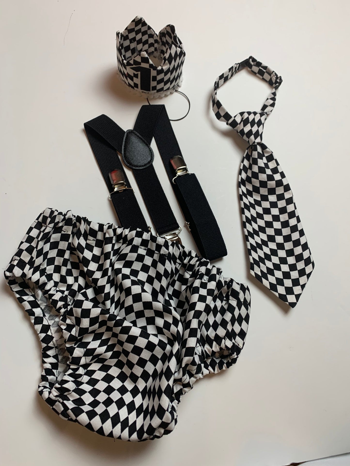 First Birthday Cake Smash Outfit Racing car Red Black yellow Car flames Diaper Cover neck Tie for Baby Boy racing cake smash