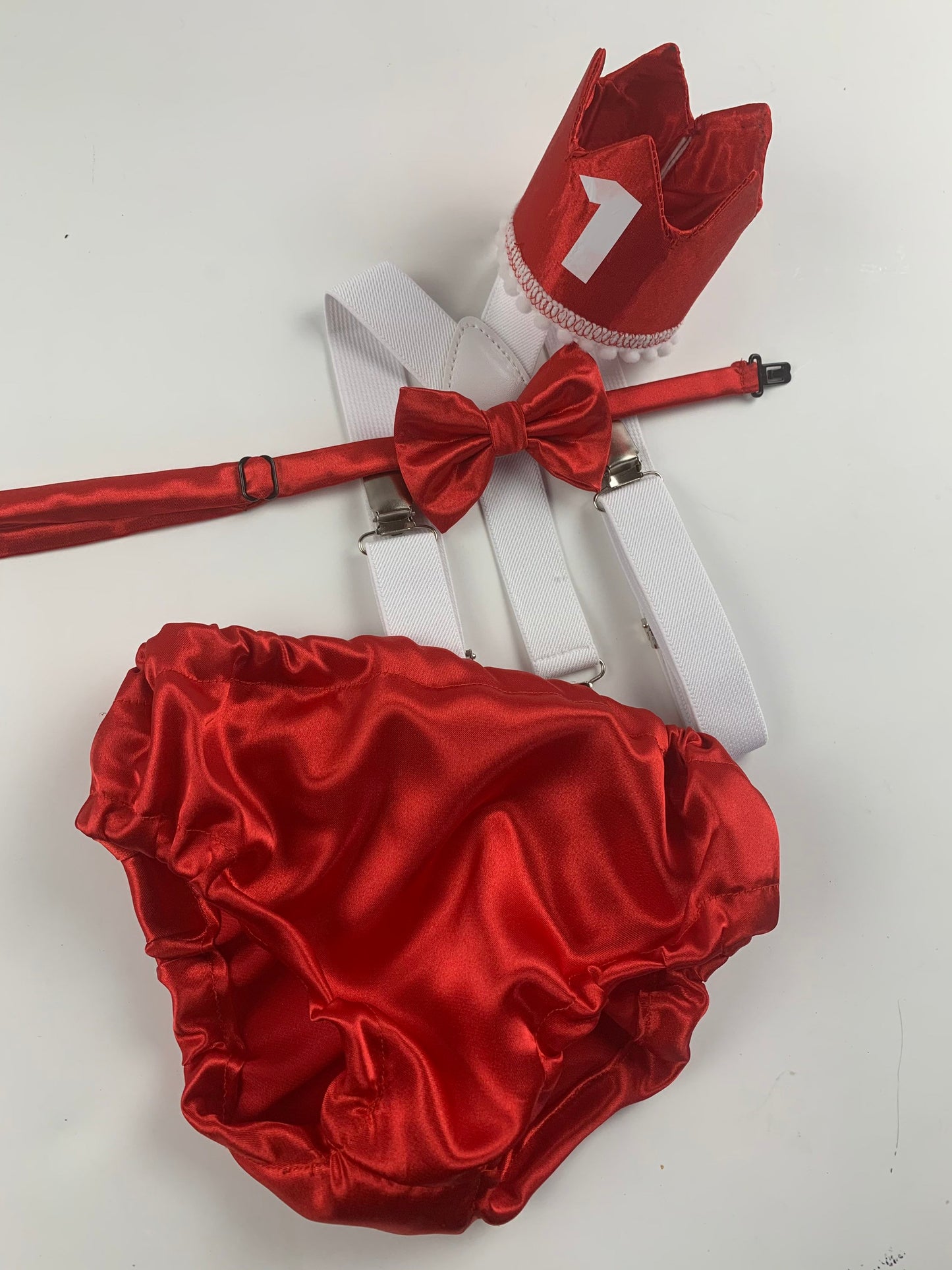 1st Birthday boy cake smash bow tie suspenders outfit 12 mo Red White LOVE Valentine day Bow, bloomers, shorts,diaper cover