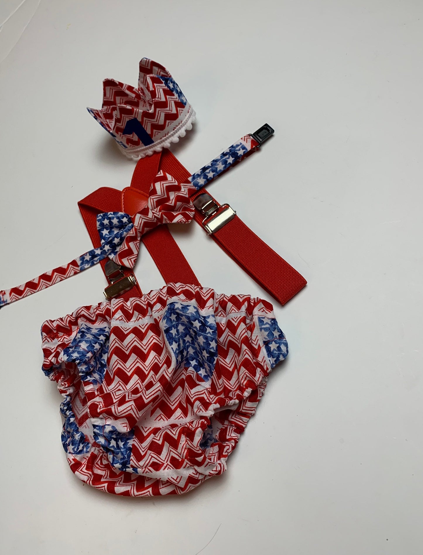 Boys 4th of July Blue White Star Bow Tie Suspender Set, Baby Boy Bow Tie, First Birthday Boy, Toddler Bow Tie, Boys Cake Smash Outfit, Gift