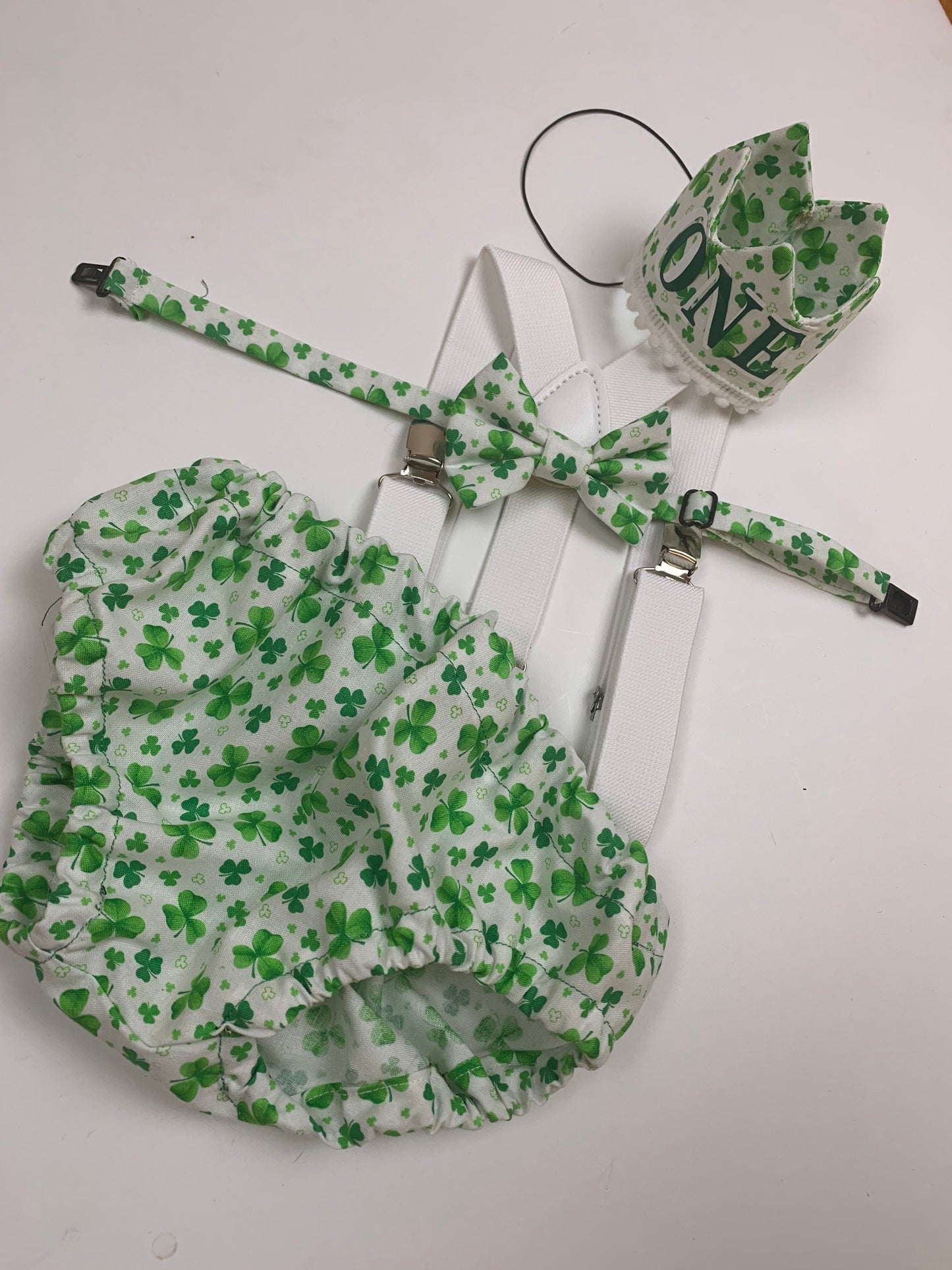 Boy Cake Smash Outfit, Cake Smash Set, St. Patrick’s Day Cake Smash, Lucky One Cake Smash, Irish 1st Birthday, Boy 1st Birthday