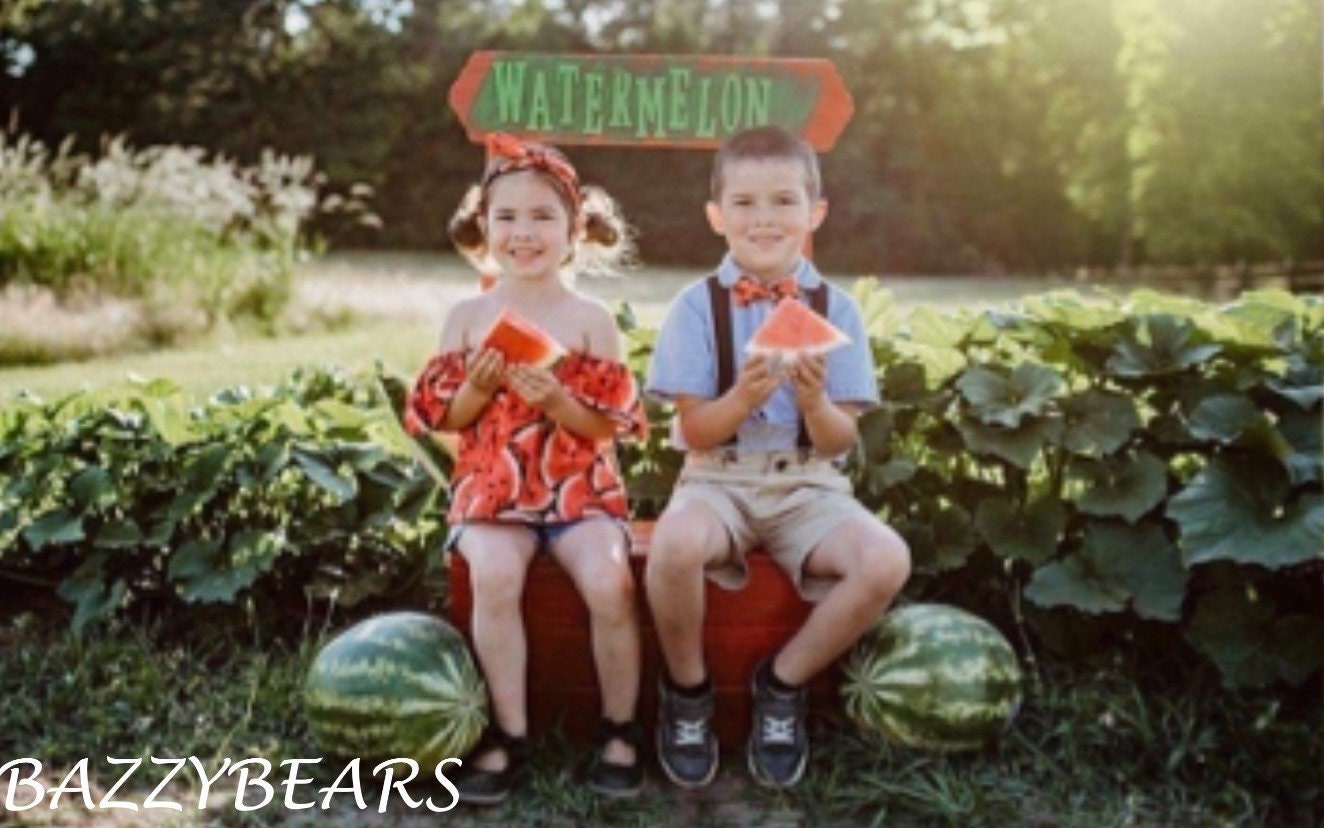 1st Birthday Watermelon Outfit, One in a melon birthday girl set, Watermelon bloomer, Watermelon smash cake outfit, round knot headband