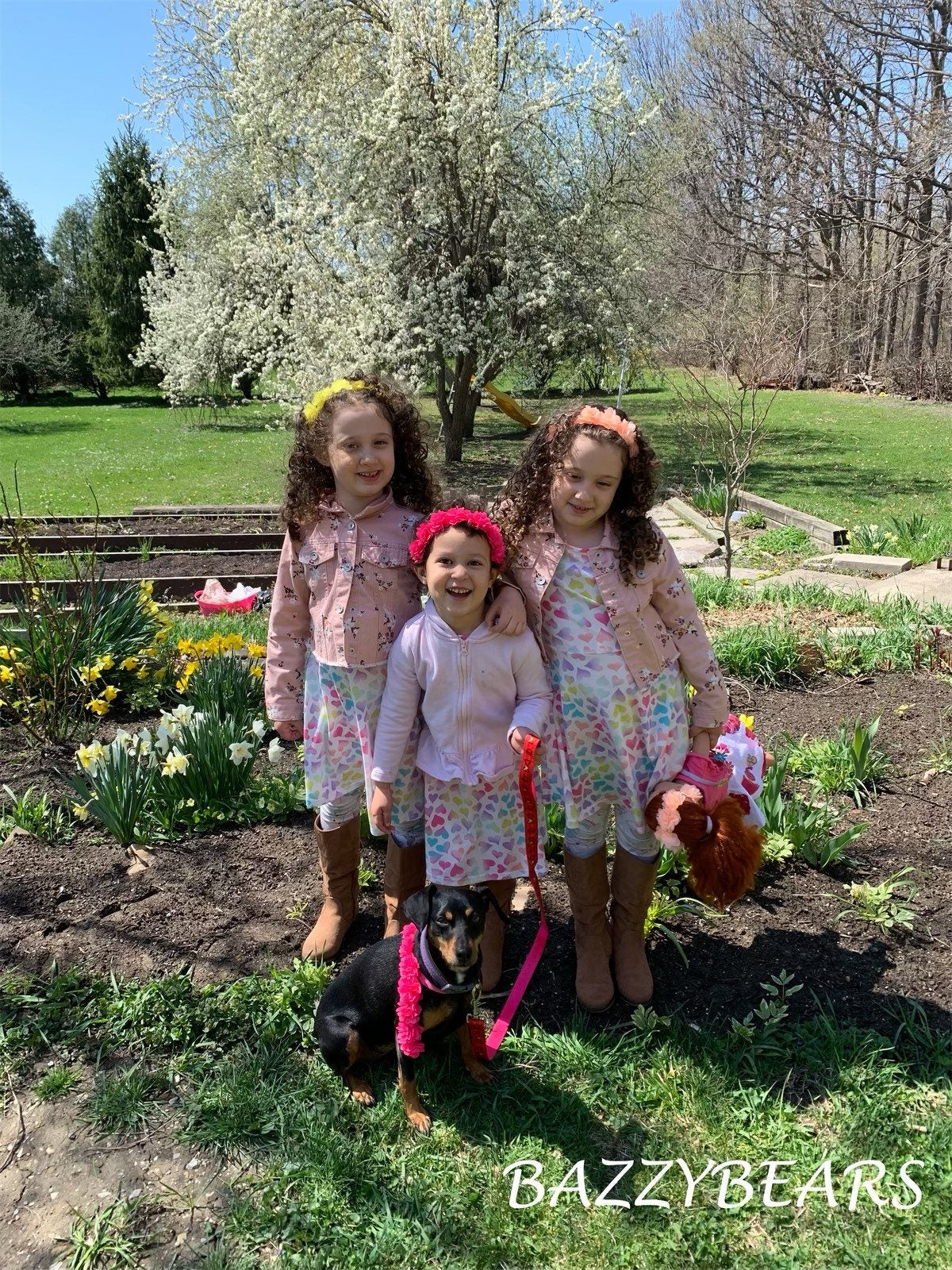 Flower Girl Headband available in rainbow colours