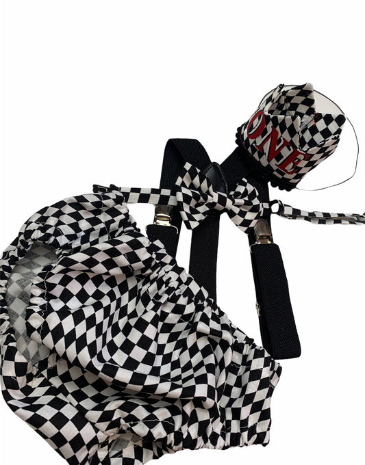 First Birthday Cake Smash Outfit Racing car Red Black yellow Car flames Diaper Cover bow Tie for Baby Boy racing cake smash