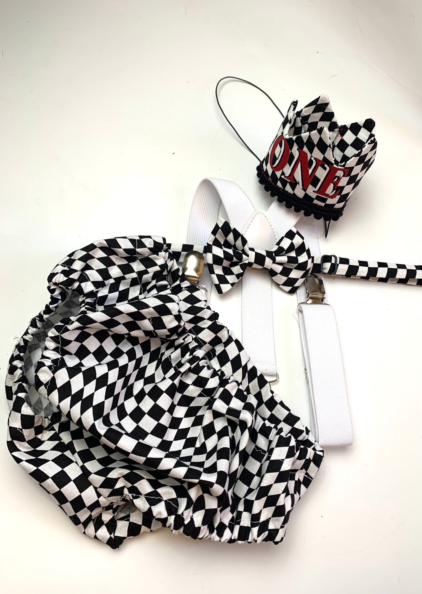 First Birthday Cake Smash Outfit Racing car Red Black yellow Car flames Diaper Cover bow Tie for Baby Boy racing cake smash