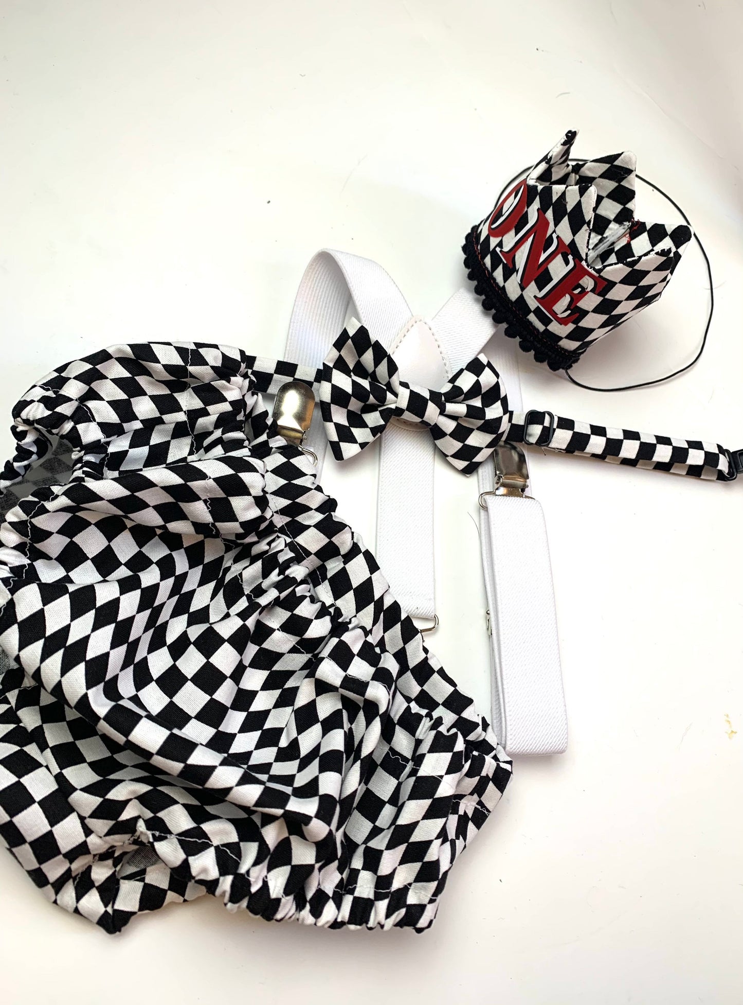 First Birthday Cake Smash Outfit Racing car Red Black yellow Car flames Diaper Cover bow Tie for Baby Boy racing cake smash