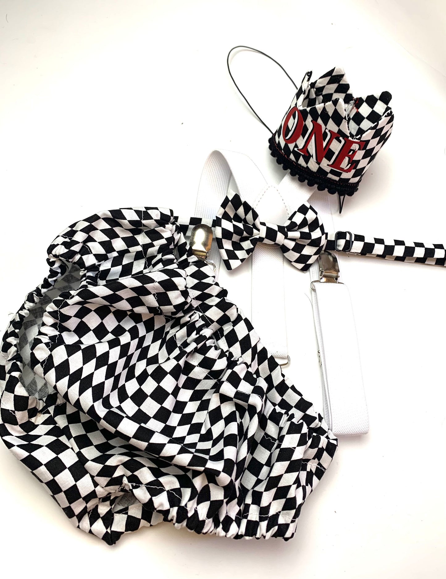 First Birthday Cake Smash Outfit Racing car Red Black yellow Car flames Diaper Cover bow Tie for Baby Boy racing cake smash