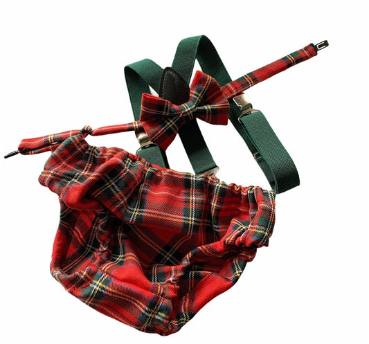 Cake Smash Outfit Boy Girl Buffalo Plaid Set or Buy the Piece Diaper Cover Bow Tie Suspenders Boys First 1st Birthday Tartan Photoshoot