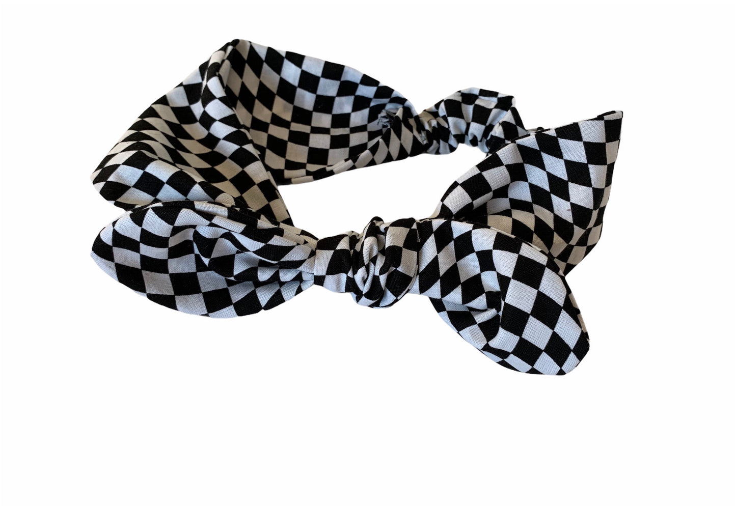 checkered flag top knot head wrap/baby headbands/knit headbands/toddler headbands/baby girl bow/newborn headband