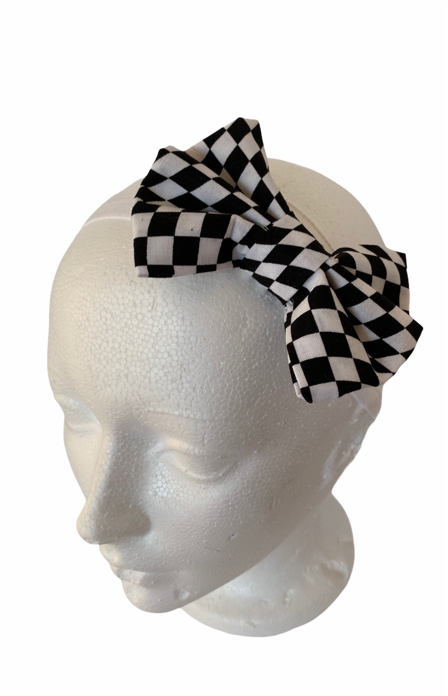 checkered flag top knot head wrap/baby headbands/knit headbands/toddler headbands/baby girl bow/newborn headband