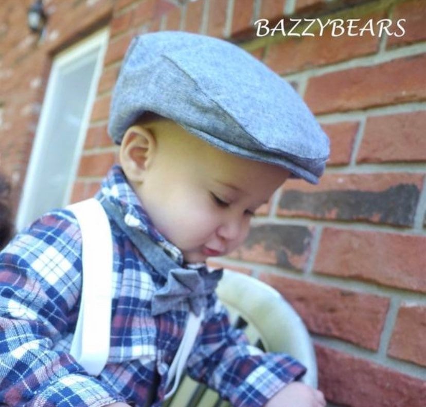 Vintage 1970’s Denim Flat Cap NewsBoy Cap Hat
