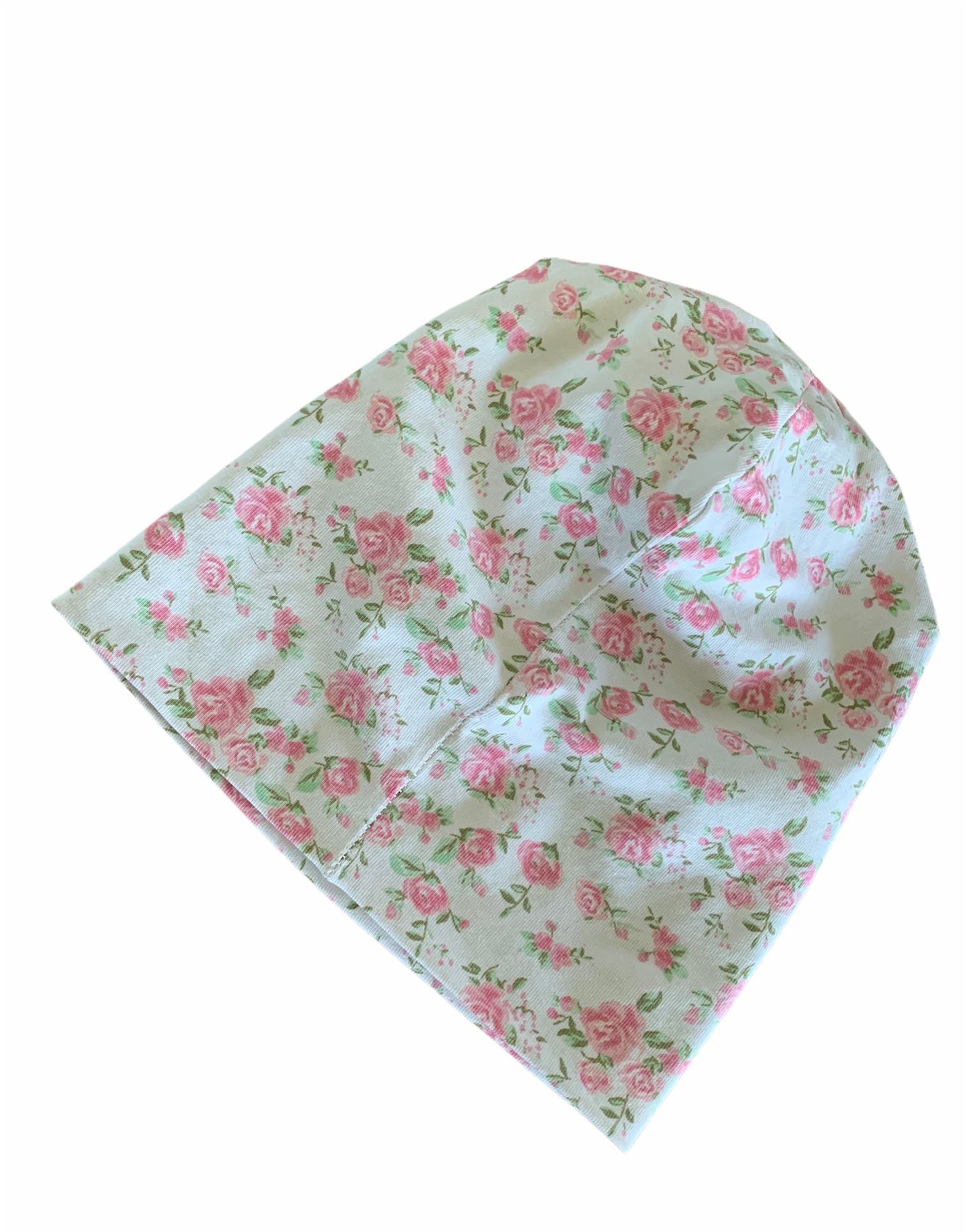 ROSE pink baby girl slouchy beanie. Toddler kids all season toque. Handmade with super soft, extra stretchy eco-friendly bamboo cotton.