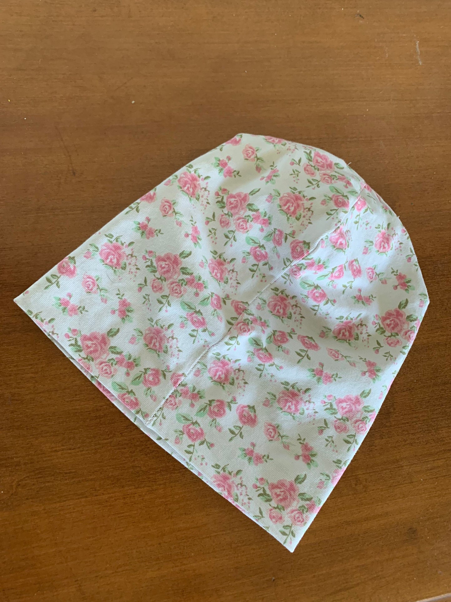 ROSE pink baby girl slouchy beanie. Toddler kids all season toque. Handmade with super soft, extra stretchy eco-friendly bamboo cotton.